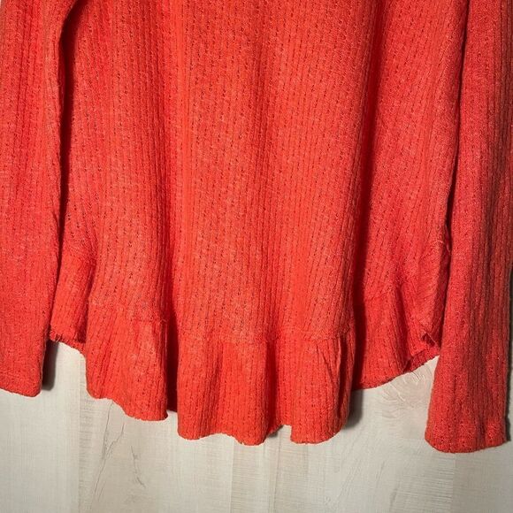 NWT Maeve Winterscape thermal rivers sweater orange cowl neck, size XS - Picture 12 of 16